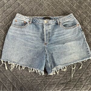 House Of Harlow 1960 Shorts Women Size 33 Cut Off High Rise Jean Blue W